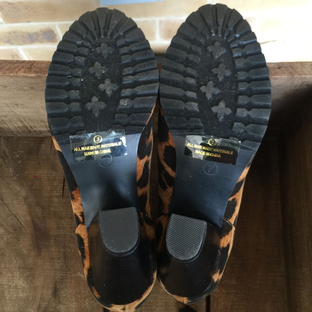 Liliana Women's Ankle Boots Animal Print Booties - Picture 6 of 8